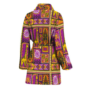 African Ethnic Tribal Inspired Print Women's Bathrobe