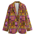 African Ethnic Tribal Inspired Print Women's Blazer