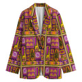 African Ethnic Tribal Inspired Print Women's Cotton Blazer