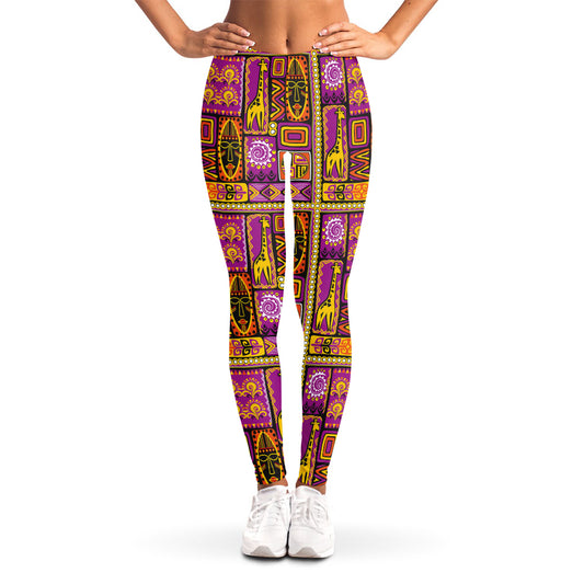 African Ethnic Tribal Inspired Print Women's Leggings