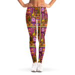 African Ethnic Tribal Inspired Print Women's Leggings