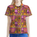 African Ethnic Tribal Inspired Print Women's Polo Shirt
