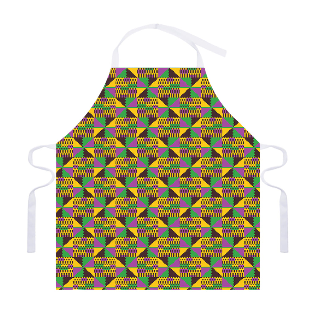 African Kente Pattern Print Adjustable Apron