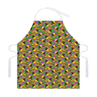 African Kente Pattern Print Adjustable Apron