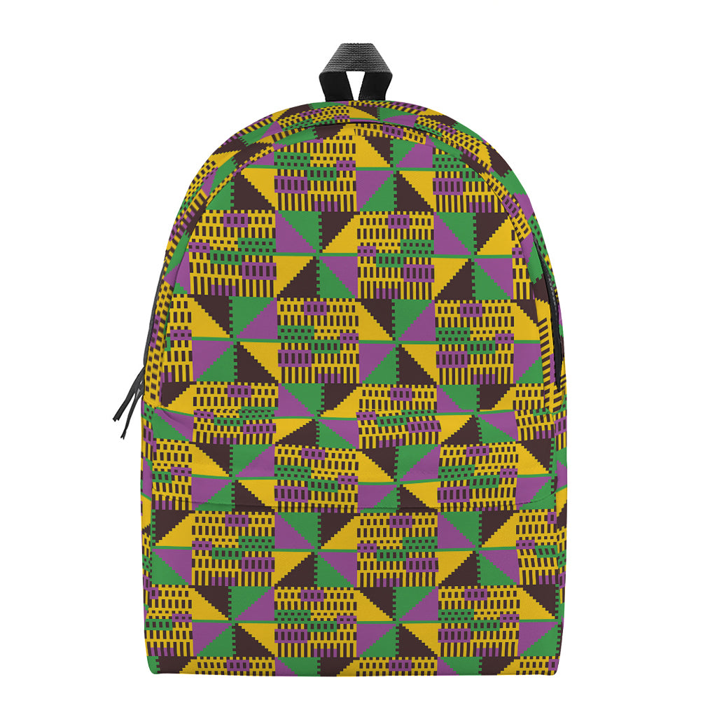 African Kente Pattern Print Backpack