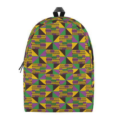 African Kente Pattern Print Backpack