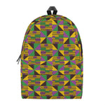 African Kente Pattern Print Backpack