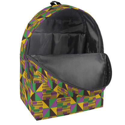 African Kente Pattern Print Backpack