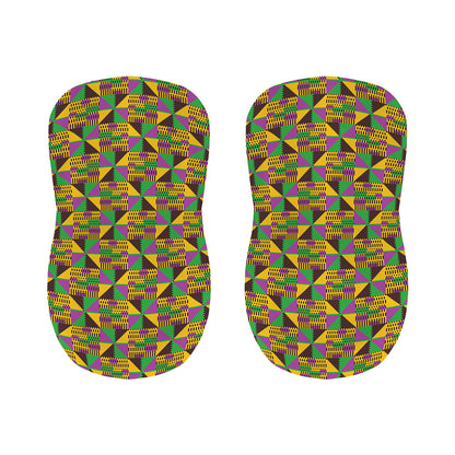 African Kente Pattern Print Bar Stool Covers