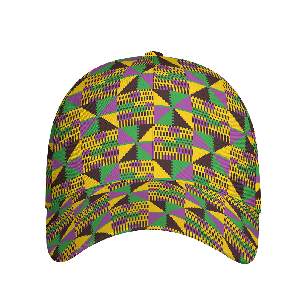 African Kente Pattern Print Baseball Cap