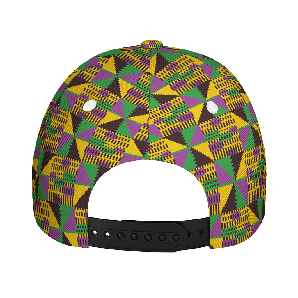 African Kente Pattern Print Baseball Cap