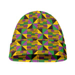 African Kente Pattern Print Beanie