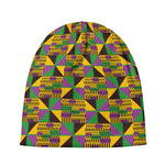African Kente Pattern Print Beanie