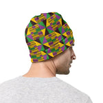 African Kente Pattern Print Beanie