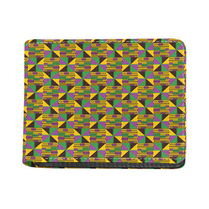 African Kente Pattern Print Bifold Wallet