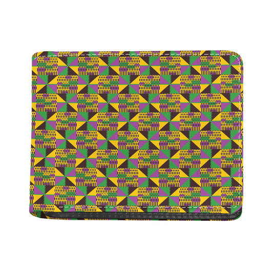 African Kente Pattern Print Bifold Wallet