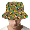 African Kente Pattern Print Bucket Hat