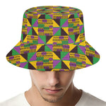 African Kente Pattern Print Bucket Hat