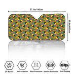 African Kente Pattern Print Car Windshield Sun Shade