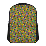 African Kente Pattern Print Casual Backpack
