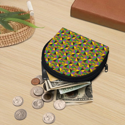 African Kente Pattern Print Coin Purse