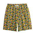 African Kente Pattern Print Cotton Shorts