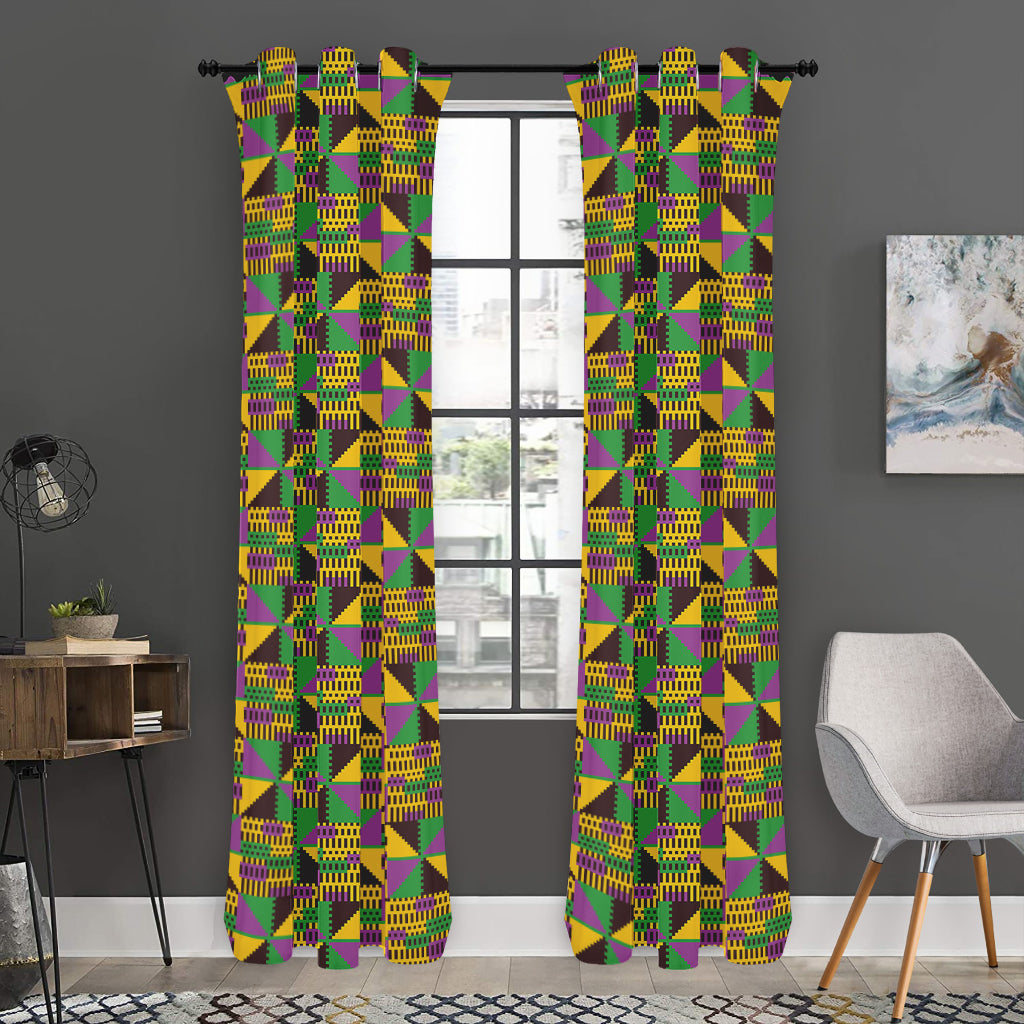 African Kente Pattern Print Curtain