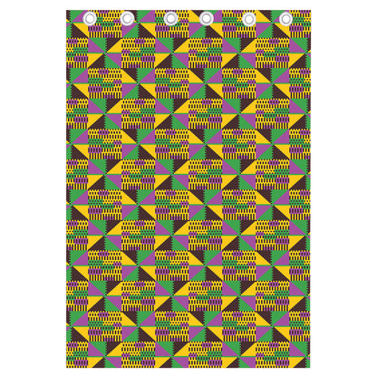 African Kente Pattern Print Curtain