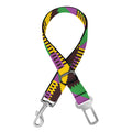 African Kente Pattern Print Dog Seat Belt