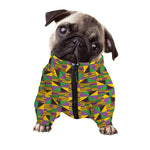 African Kente Pattern Print Dog Zip Up Jacket