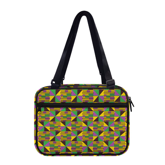 African Kente Pattern Print Double Strap Bible Bag