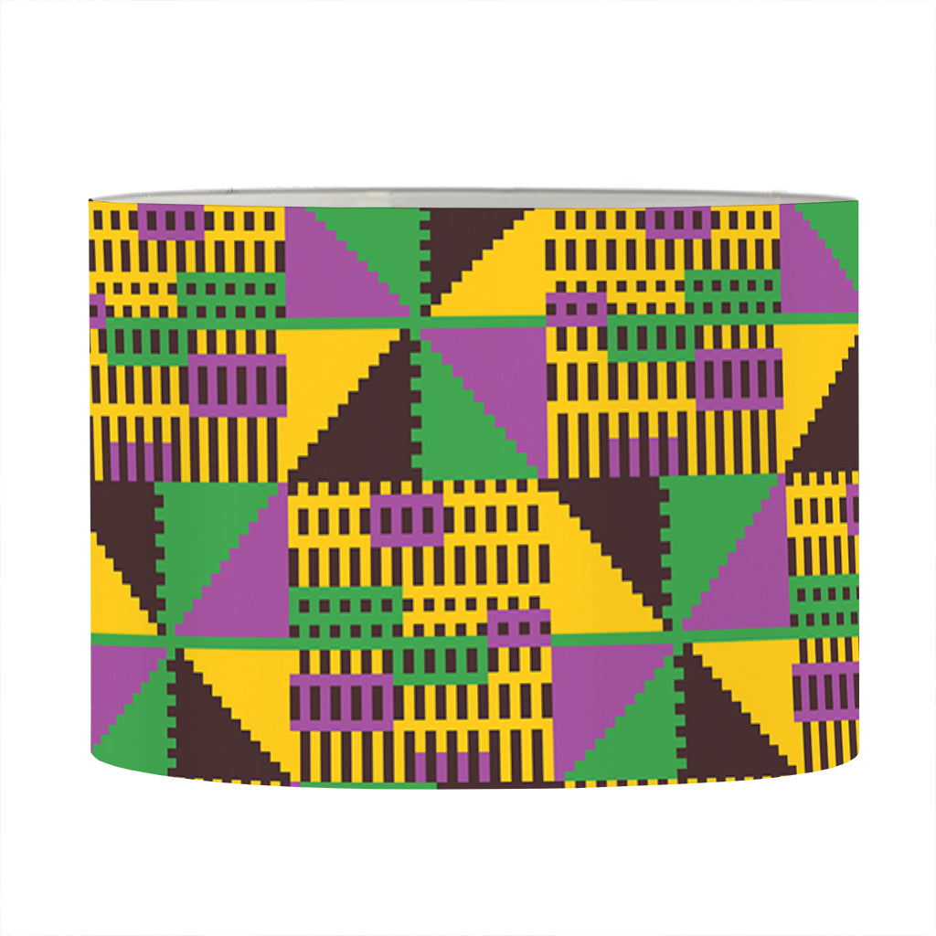 African Kente Pattern Print Drum Lamp Shade