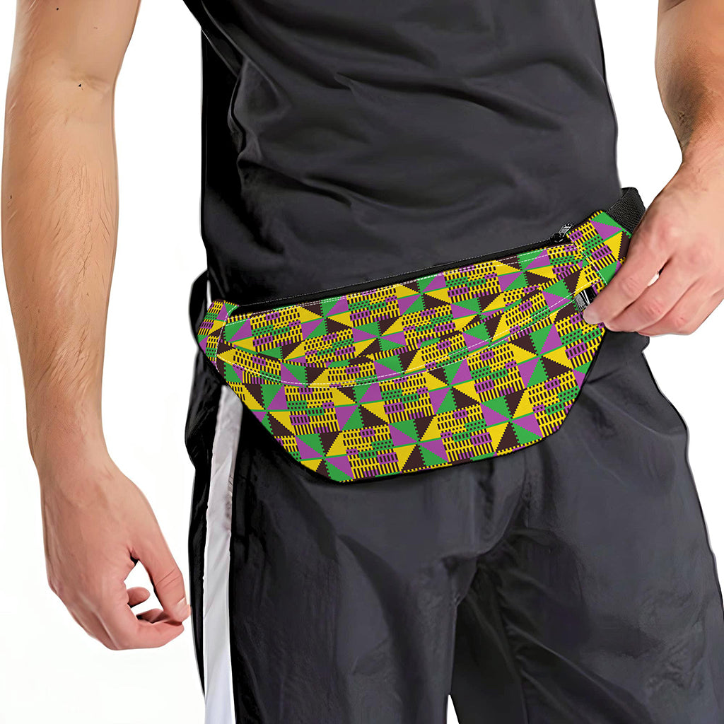 African Kente Pattern Print Fanny Pack