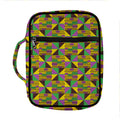 African Kente Pattern Print Front Pocket Bible Bag