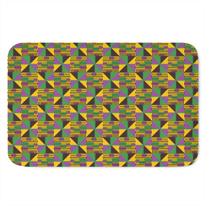 African Kente Pattern Print Indoor Door Mat