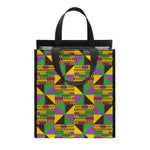 African Kente Pattern Print Insulated Lunch Tote