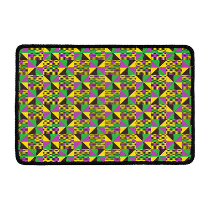 African Kente Pattern Print Kitchen Mat