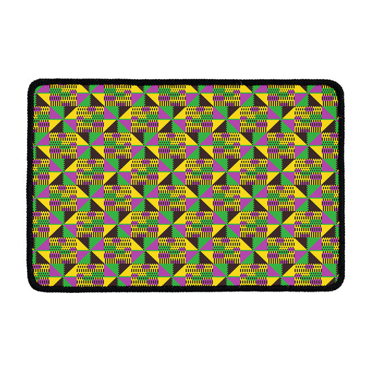 African Kente Pattern Print Kitchen Mat