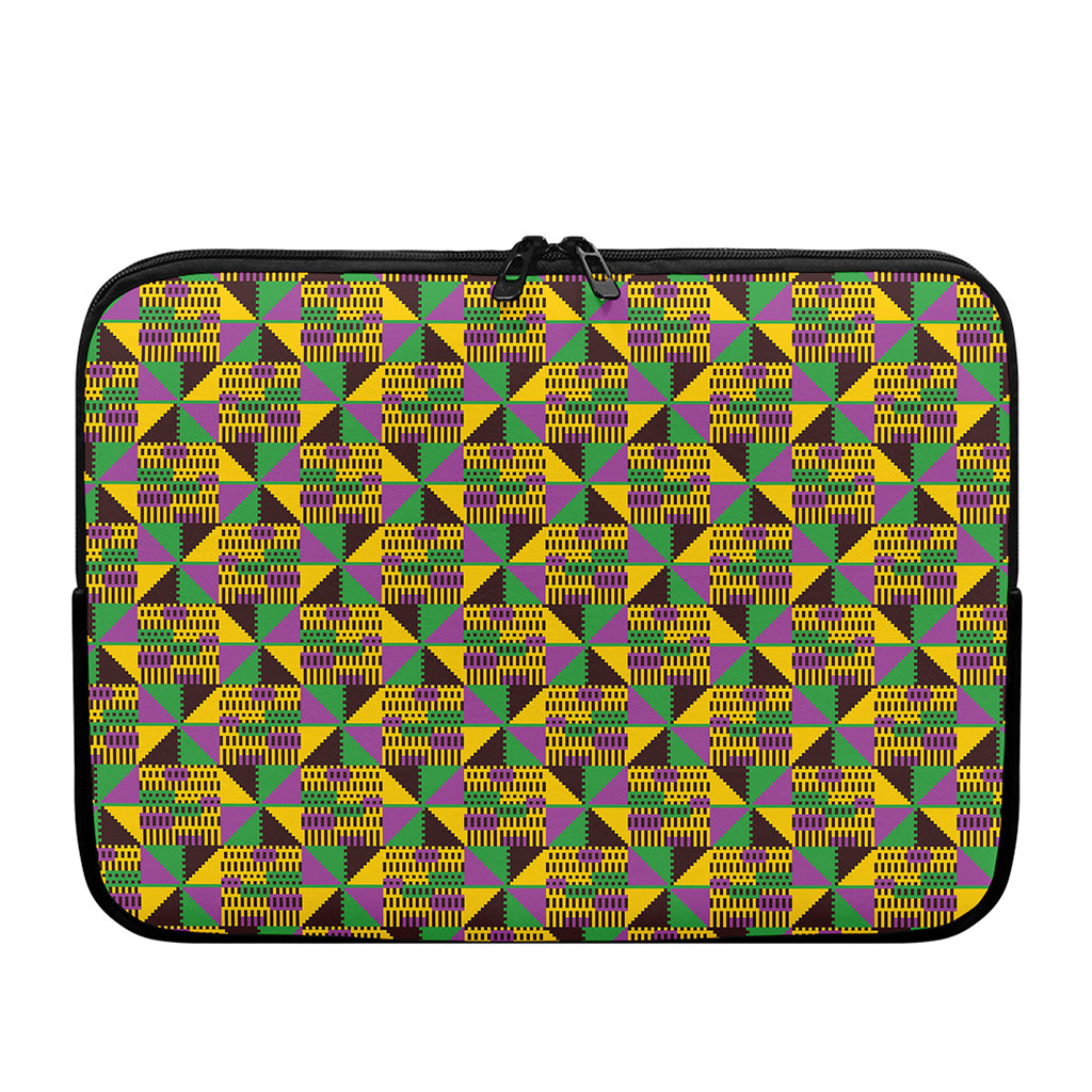 African Kente Pattern Print Laptop Sleeve