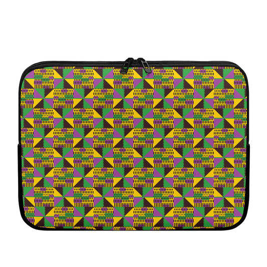 African Kente Pattern Print Laptop Sleeve