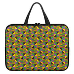 African Kente Pattern Print Laptop Sleeve With Handle