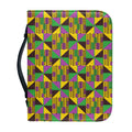 African Kente Pattern Print Leather Bible Cover