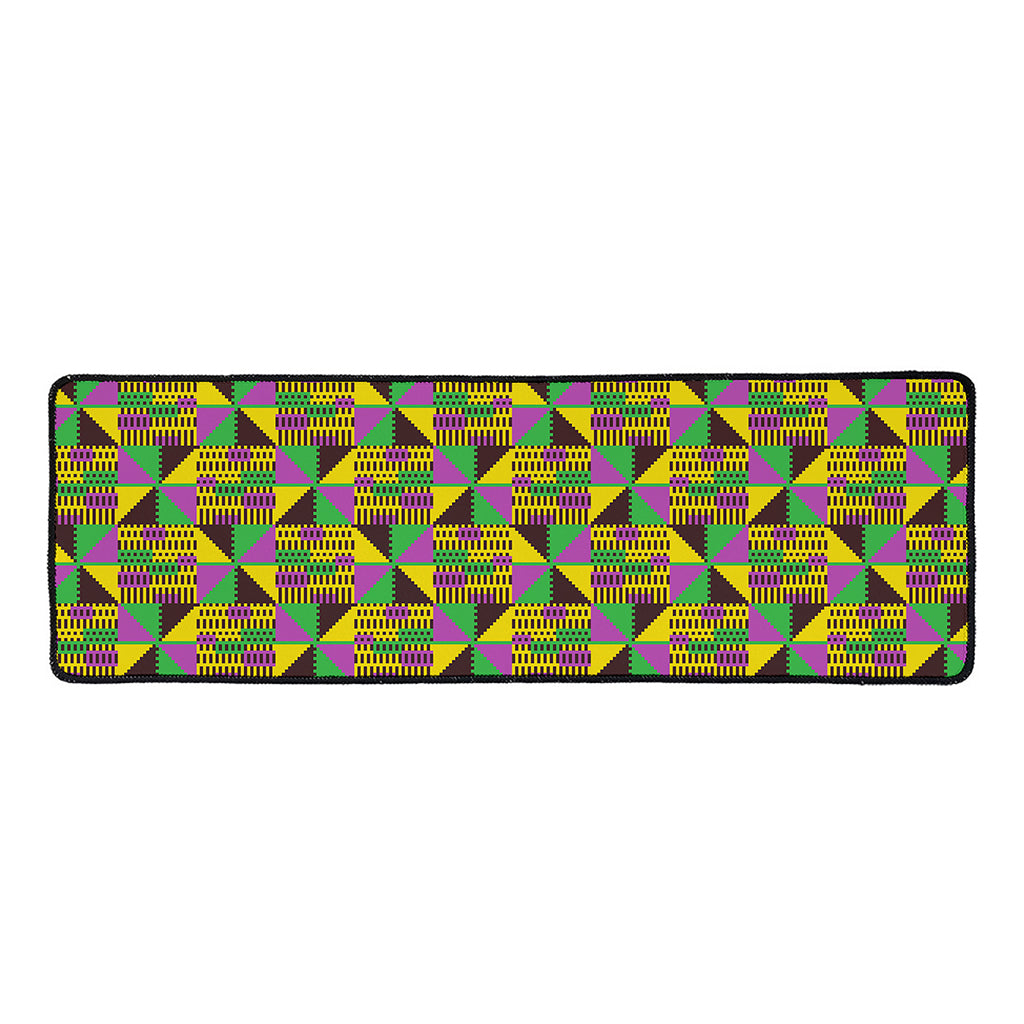 African Kente Pattern Print Long Kitchen Mat