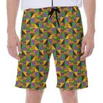 African Kente Pattern Print Men's Beach Shorts