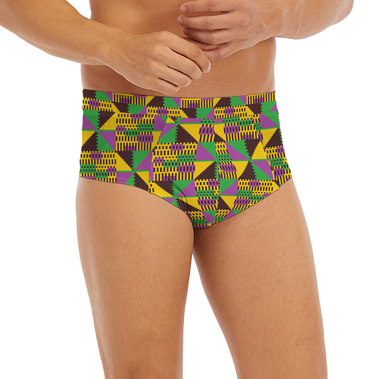 African Kente Pattern Print Men's Briefs