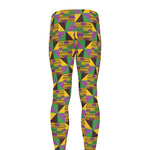 African Kente Pattern Print Men's leggings