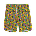 African Kente Pattern Print Men's Athletic Shorts