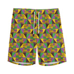 African Kente Pattern Print Men's Sports Shorts