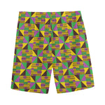 African Kente Pattern Print Men's Sports Shorts