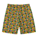 African Kente Pattern Print Men's Swim Trunks